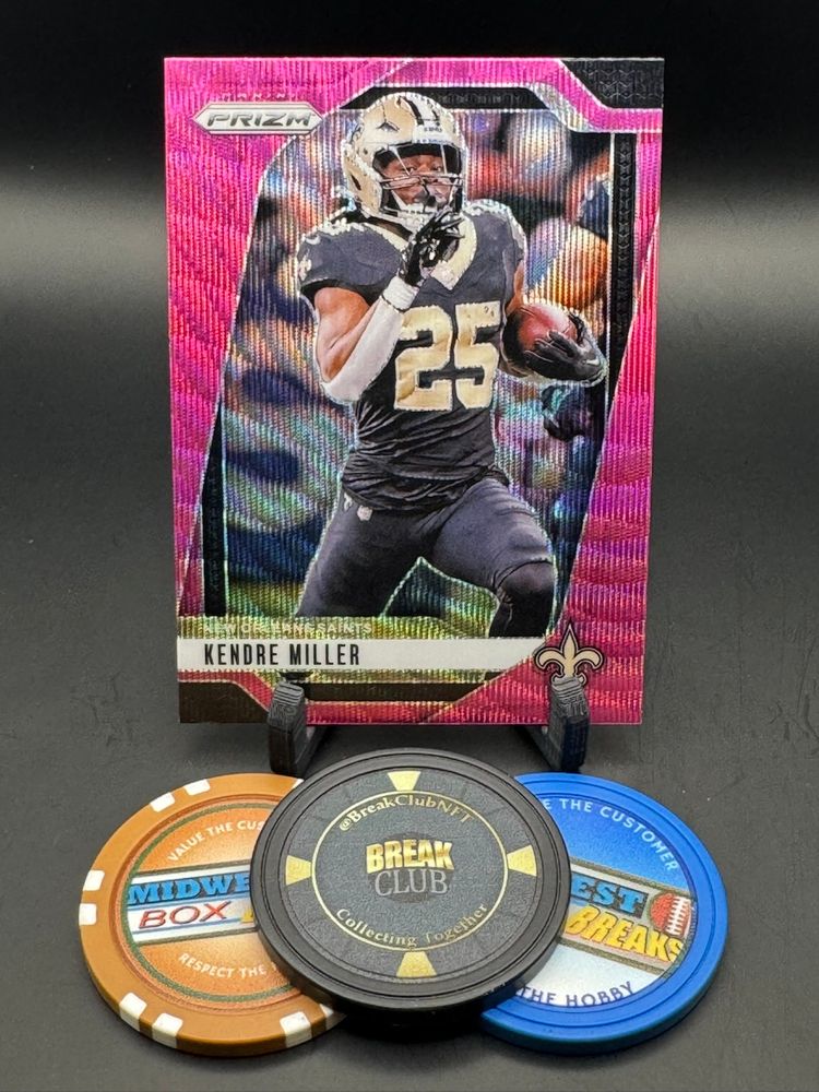 Kendre Miller Pink Wave 2024 Prizm New Orleans Saints