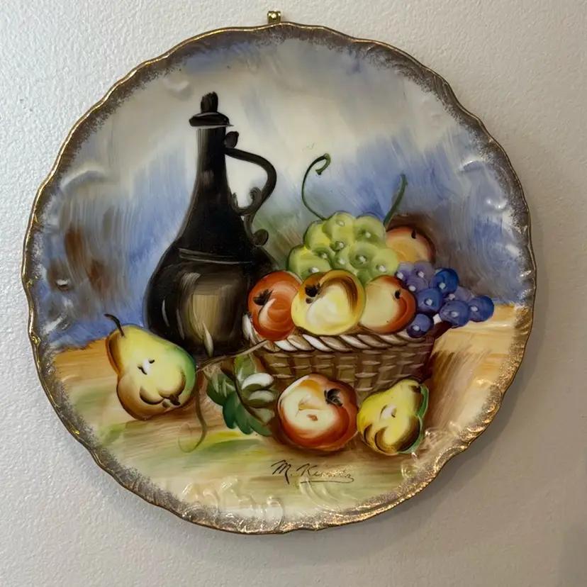 Japanese 8.5”Hand-Painted Wall Plate