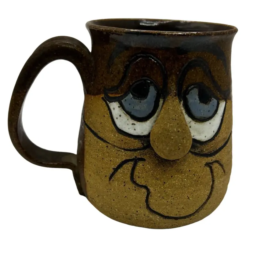  JR Anthropomorphic Pottery Coffee Mug