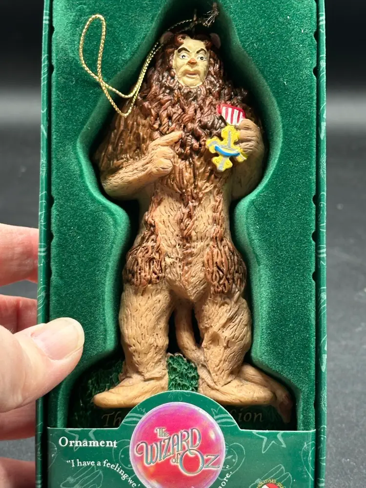 Kurt Adler The Wizard Of Oz Chritmas Ornament Cowardly Lion Courage 90s
