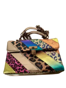 Kurt Geiger Leather Brixton convertible shoulder/crossbody bag with gold-tone chain