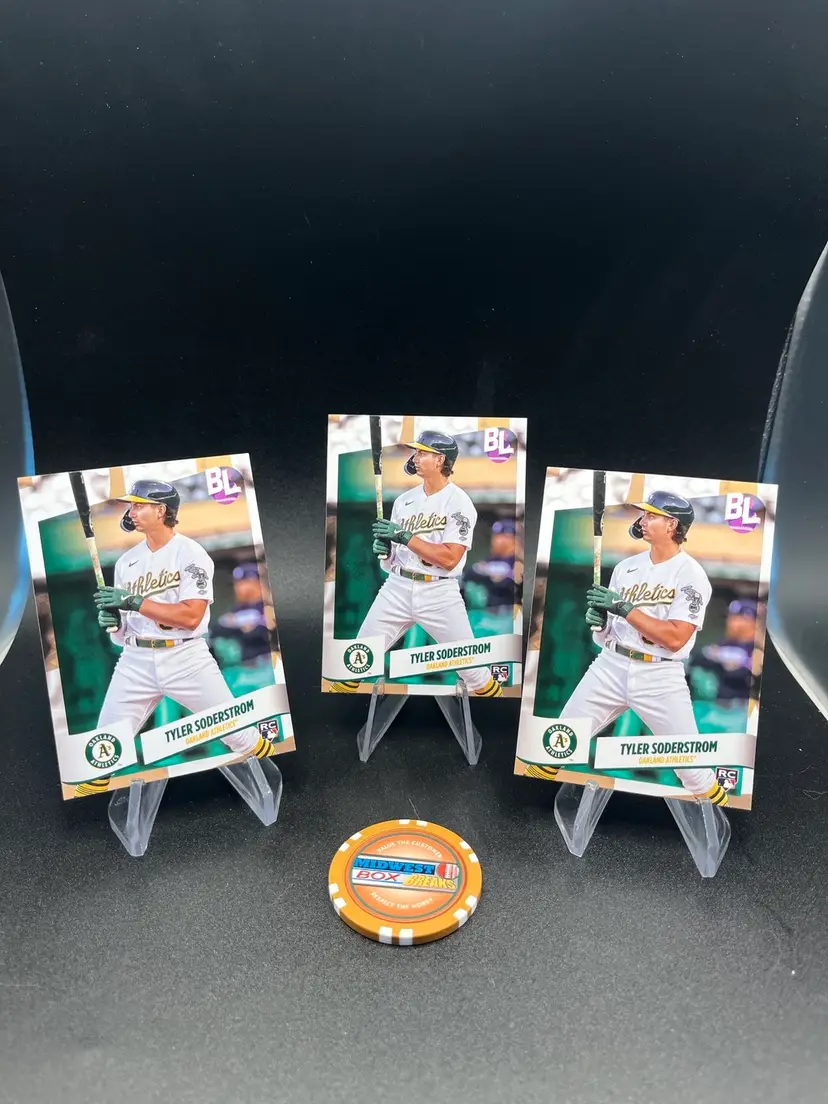 Tyler Soderstrom 3-baseball Card Lot 2024 Big League Oakland Athletics