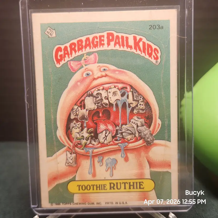 1986 Garbage Pail Kids - Toothie RUTHIE #203a