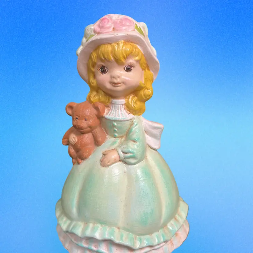 Hobbiest Ceramic Victorian Little Girl w/ Teddy Bear