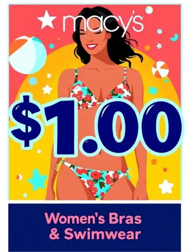 $1.00 Women’s Bras & Swimwear