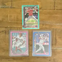 Los Angeles Angels Three-Card Numbered Lot: Jack Kochanowicz Rookie Card /199; Nolan Schanuel Future Stars /150 & Zach Neto /299