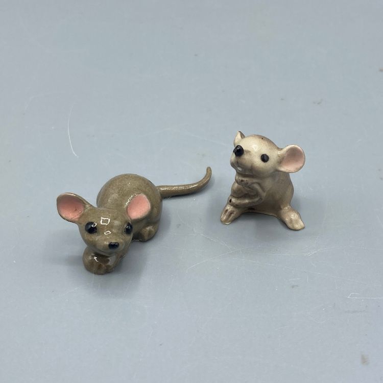 Vintage Miniature Hagen Renaker Mouse - Set of 2 Mice