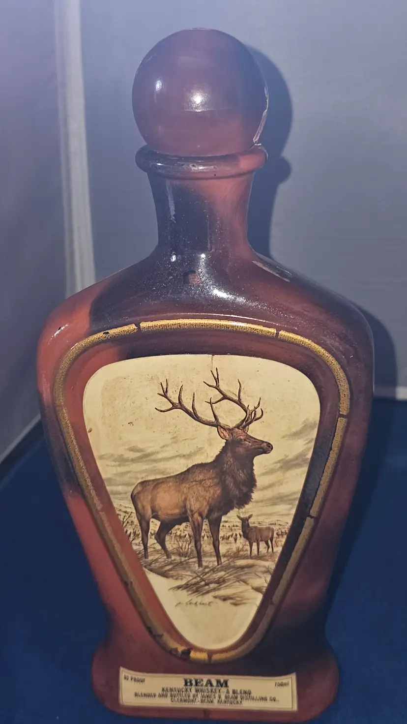 Vintage • Jim Beam • The Elk By J. Lockhart Whiskey Decanter • Empty