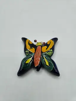 Colorful Talavera Butterfly Wall Hang Figurine
