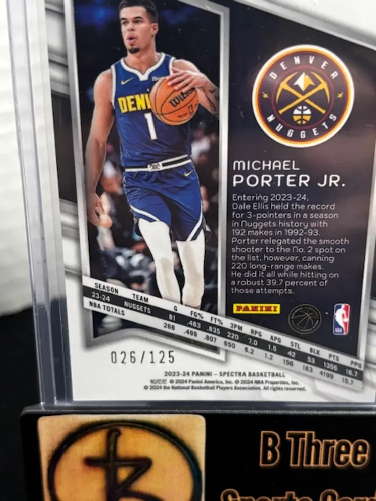 MICHAEL PORTER JR 2023-24 Spectra #15 Celestial Prizm /125 Nuggets Nets A1152