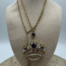 # 8 BETSEY JOHNSON CROWN LONG NECKLACE
