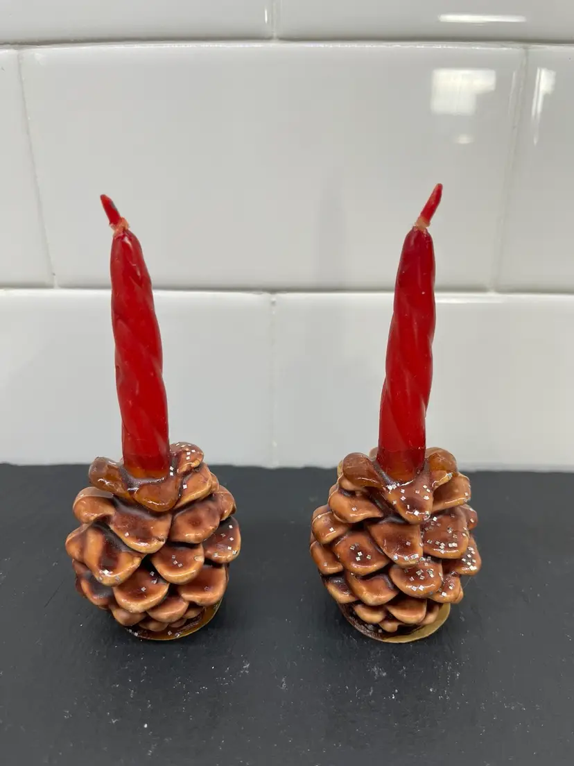 Vintage Pinecone Candles