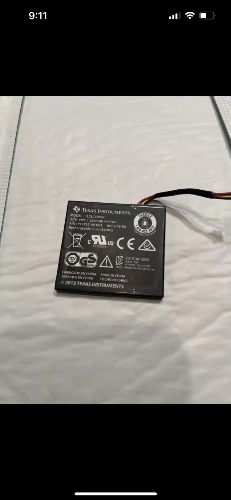 Texas Instruments TI 84 Plus C Ti Nspire CX CAS Graphing Calculator Battery Only