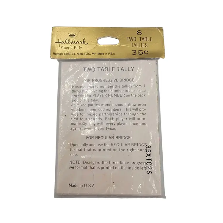 NOS Hallmark Christmas Poinsettia Table Tally Cards Set Of 8 Vintage Bridge