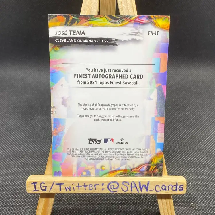 Jose Tena 2024 Topps Finest Auto Washington Nationals