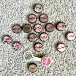 17 Vintage Coke Coca-Cola Bottle Caps, King Size, Cork Lined, Reseal, Martinique