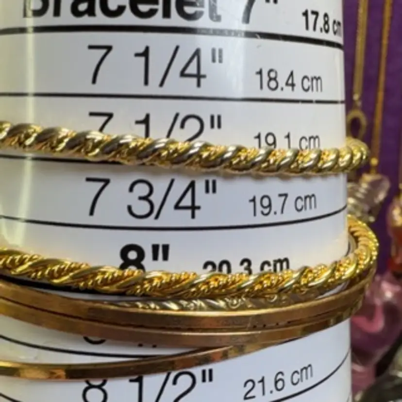 Lot Of 6 Gold & Copper Tone Bangles