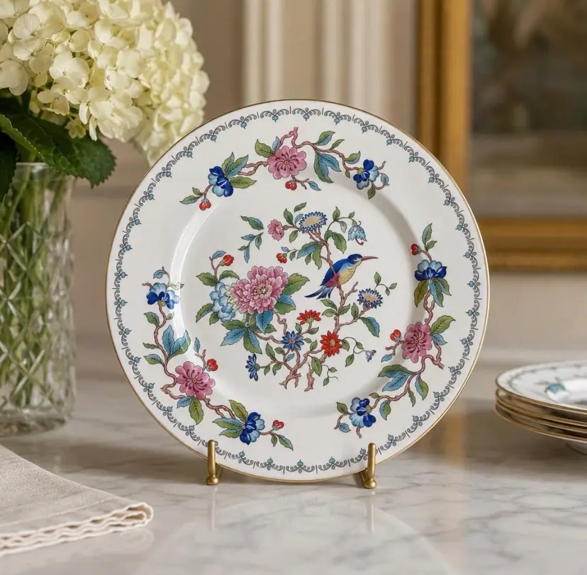 5 pcs Aynsley Pembroke Fine Bone China Butter & Bread Plate England Gold Trim