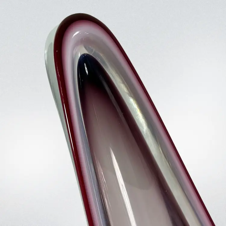 Beautiful Swedish MCM 17” Art Glass Console