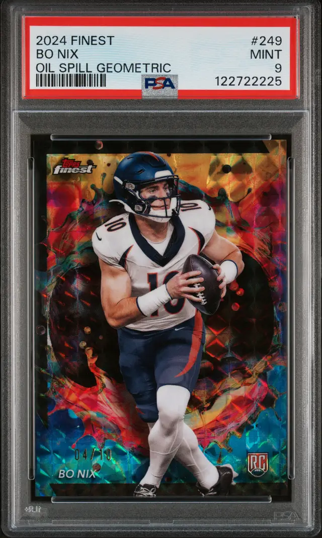 2024 TOPPS FINEST OIL SPILL GEOMETRIC BO NIX /10 PSA 9