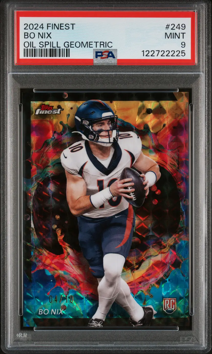 2024 TOPPS FINEST OIL SPILL GEOMETRIC BO NIX /10 PSA 9