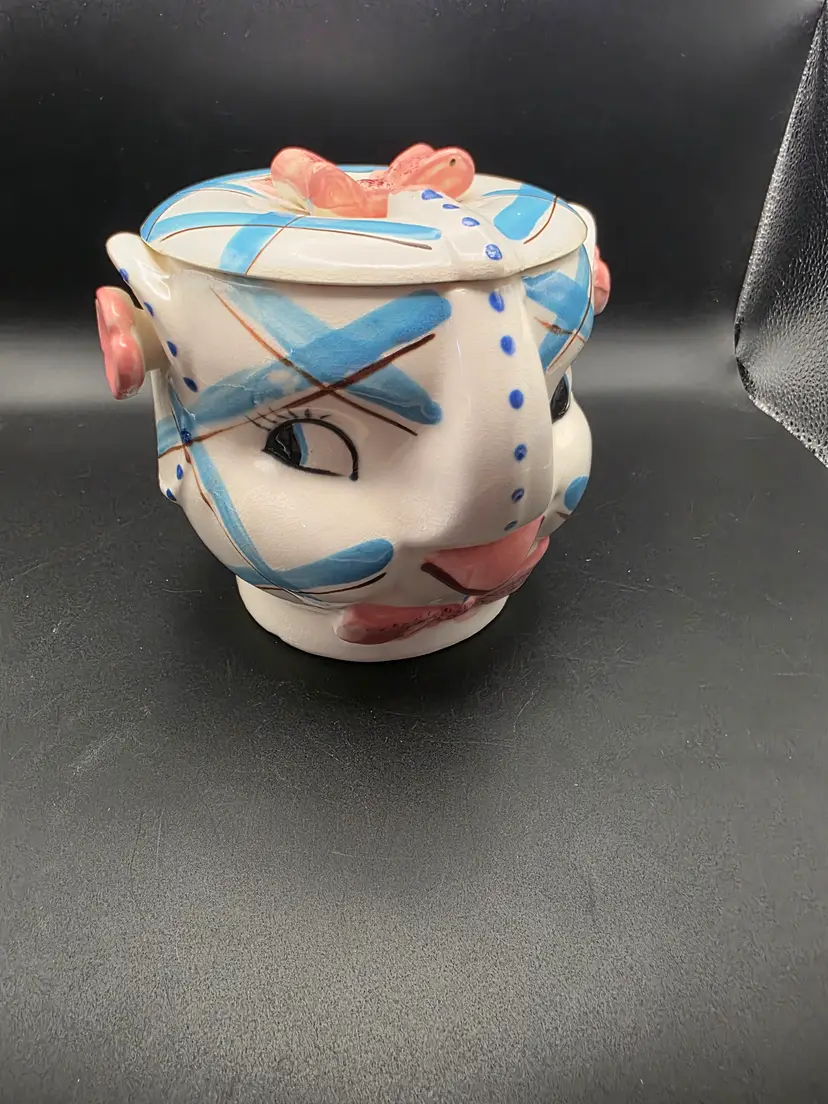 Plaid Elephant Cookie Jar As Is