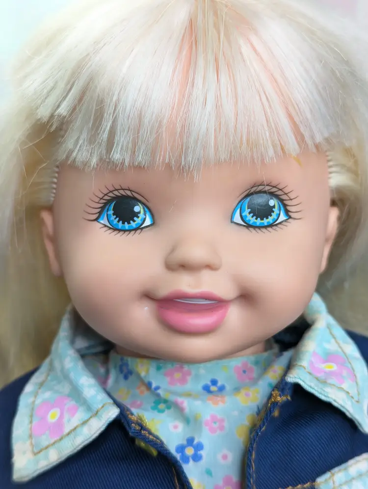 Vintage Cuddly Soft Kelly Doll Barbie’s Little Sister 1994 Mattel Plush soft body doll with outfit incomplete