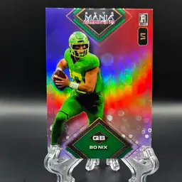 Bo Nix 2024 Wild Card Auto Mania 1/1 Denver Broncos, Oregon Ducks