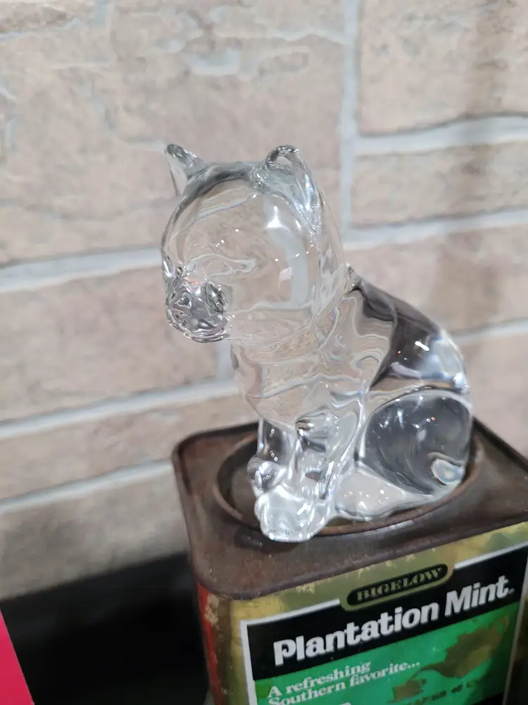 Glass Cat Figure