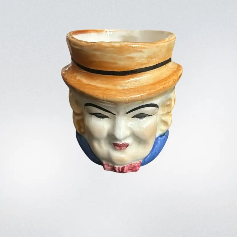 Miniature Toby Jug Mug Man In Blue Shirt