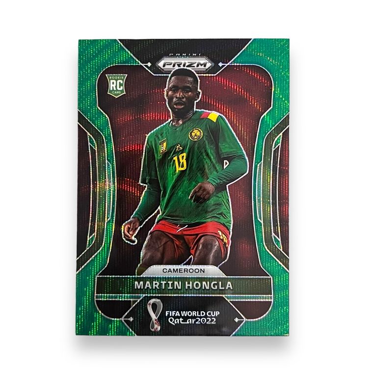 Martin Hongla RC 2022 Prizm FIFA World Cup Rookie Green Wave Color Match