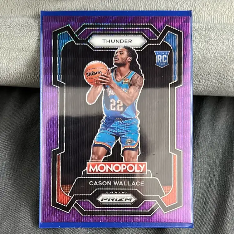 2023-24 PRIZM MONOPOLY CASON WALLACE RC PURPLE WAVE