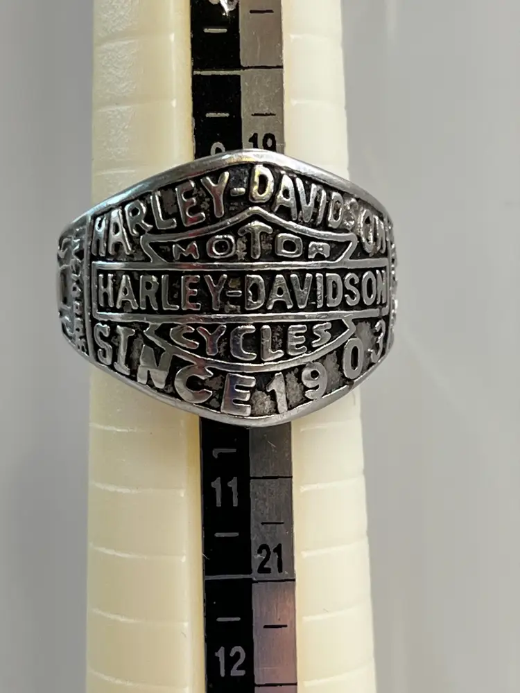 Stainless Steel Harley Davidson Ring Marked inside Size 10