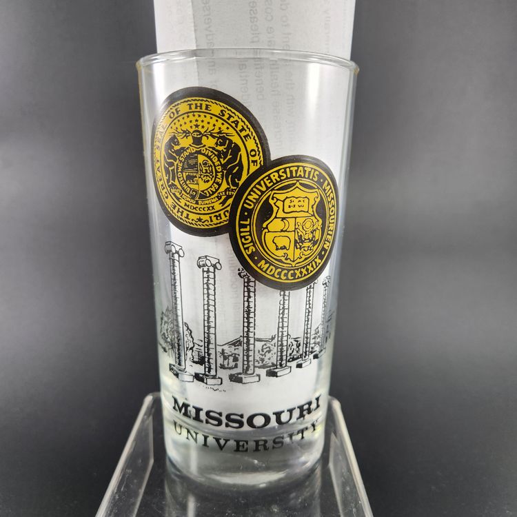 1976 University of Missouri Mizzou Tigers College Football Drinking Glass Tumbler Beer Water Cocktail - USA