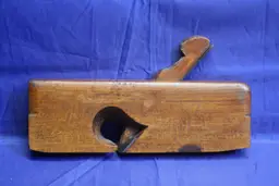 Wooden Rabbet Plane - Skewed 1 1/4" Iron - J. KILLAM Glastenbury CT  &  R. DERBY