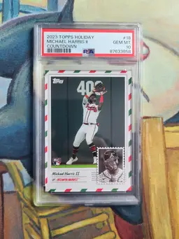Michael Harris II, 2023 Topps Holiday Countdown, #18 PSA 10 Gem Mint