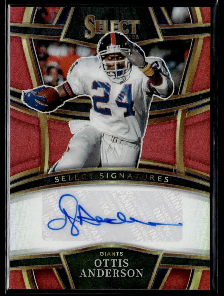 2022 Panini Select Football OTTIS ANDERSON Auto /75 Red Prizm SP #SSP-OTA GIANTS!