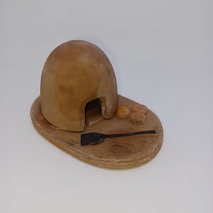Vintage Santa Fe Incienso Incense Burner Clay Oven 3" x 4.5"