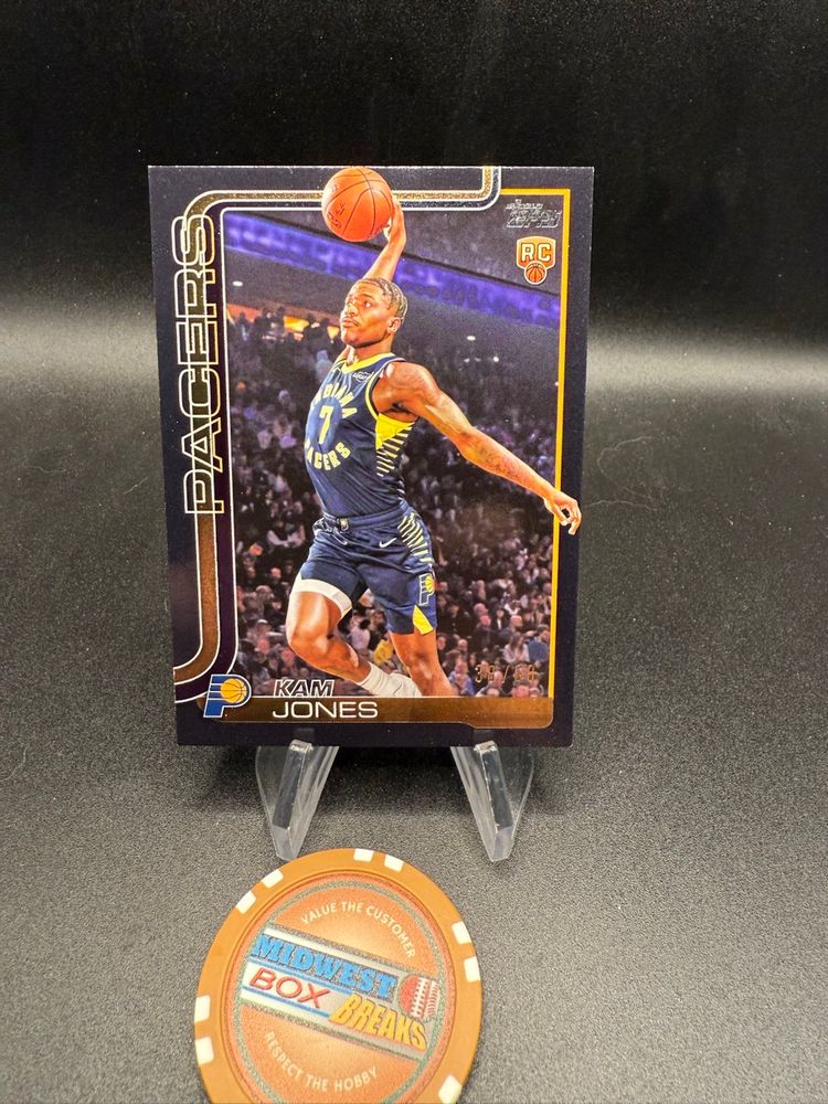 Kam Jones Black #/68 25-26 Topps NBA Indiana Pacers