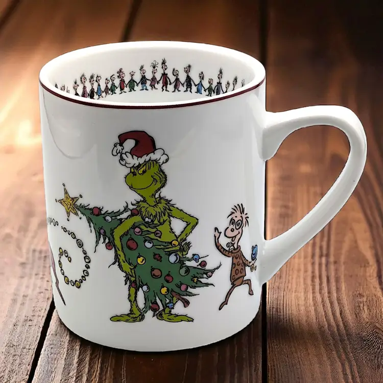Williams Sonoma The Grinch Christmas Coffee Tea Hot Cocoa Mug Cup
