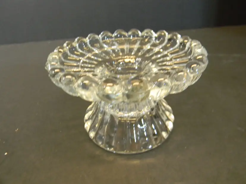 Clear Glass Candle Holder