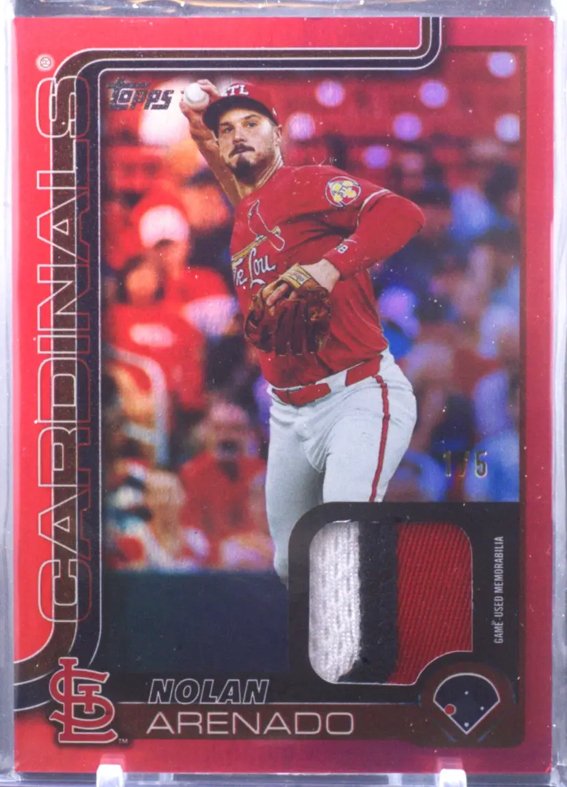 2025 Topps Series 1 Real One Jersey Patch Nolan Arenado Red 1/5