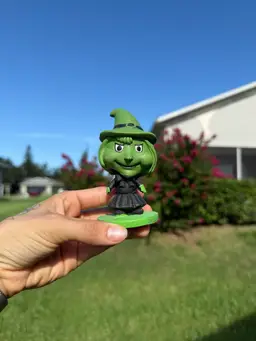 🎃Vintage Green Witch Bobble Head Decor🎃