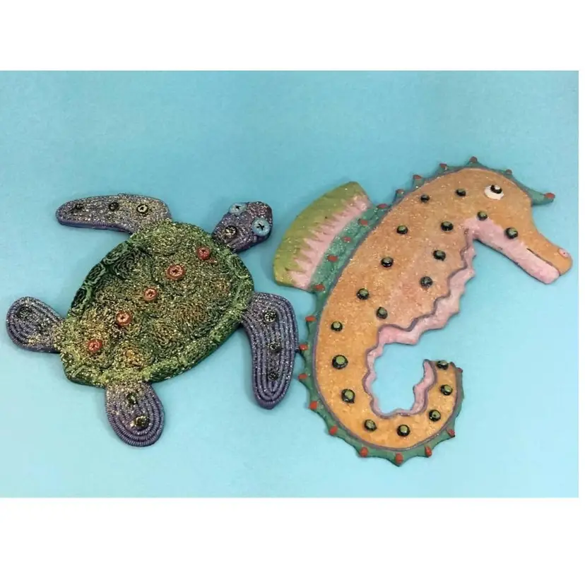 Sparkle Fish, Turtle, Seahorse