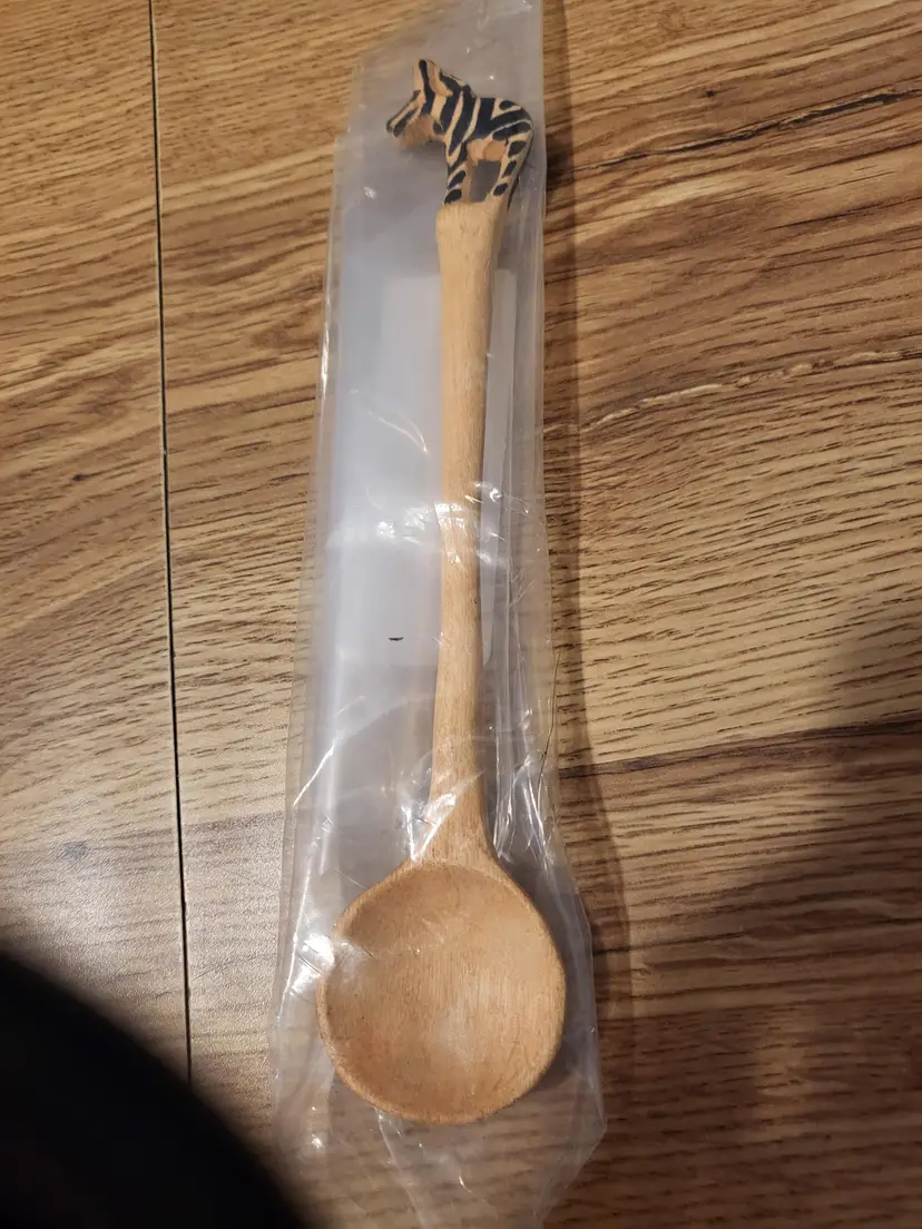WOODEN ZEBRA SPOON