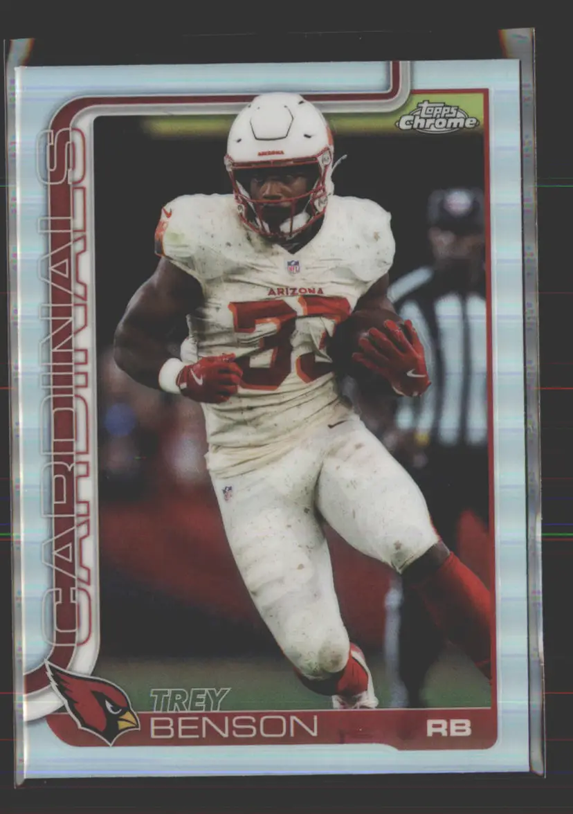 Trey Benson 2025 Topps Chrome Refractor #7 - (142) - Arizona Cardinals