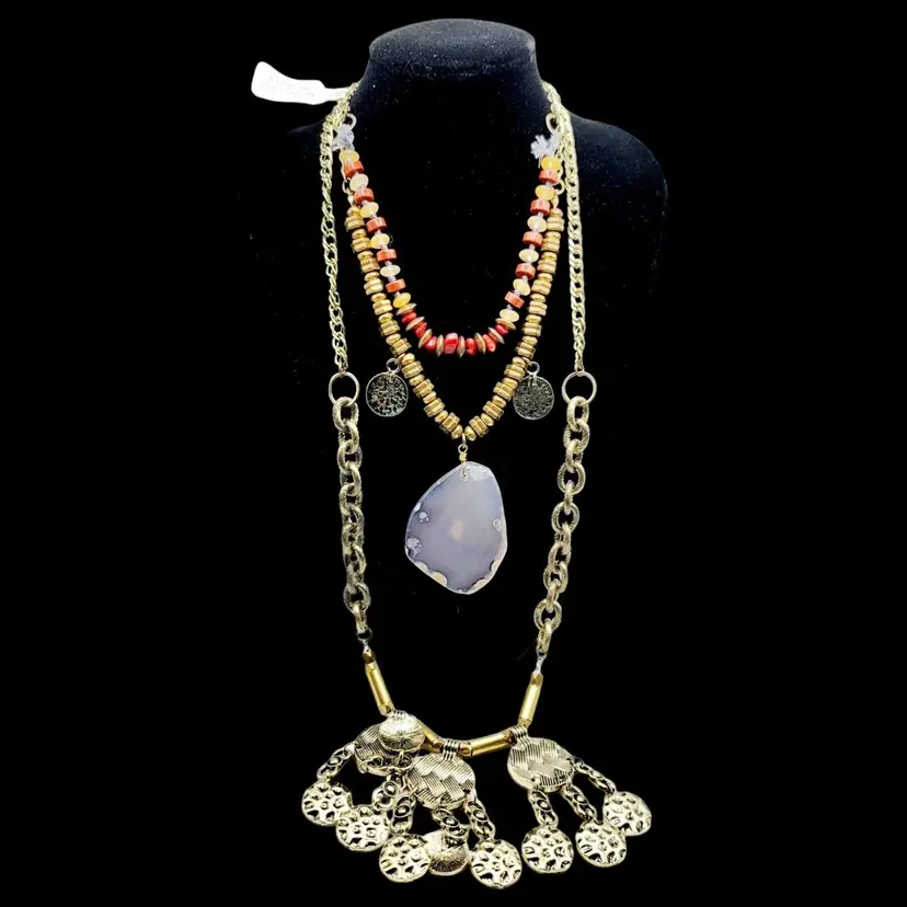 NWT Free people Under The Same Sun Gold Necklace Jewelry Gift