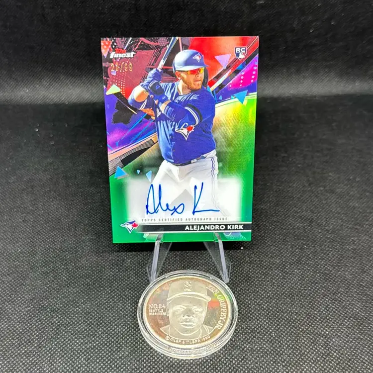 2021 Topps Finest Alejandro Kirk Green Refractor Auto /99 Toronto Blue Jays