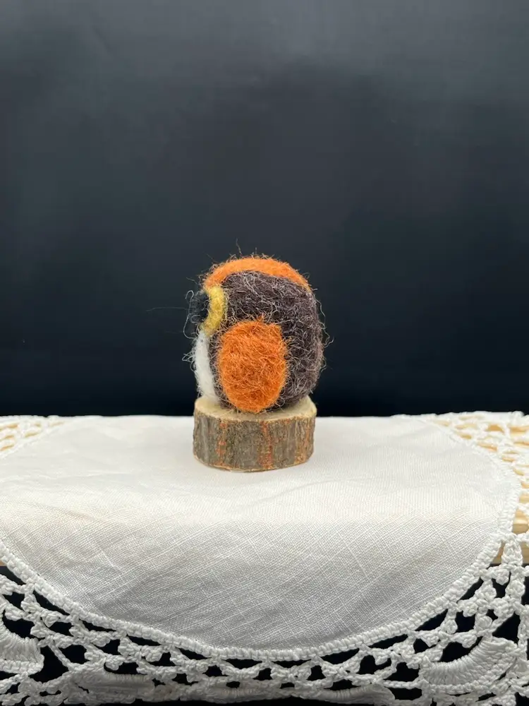 Made By Me Needle Felted Little Brown Owl 2” X 2”