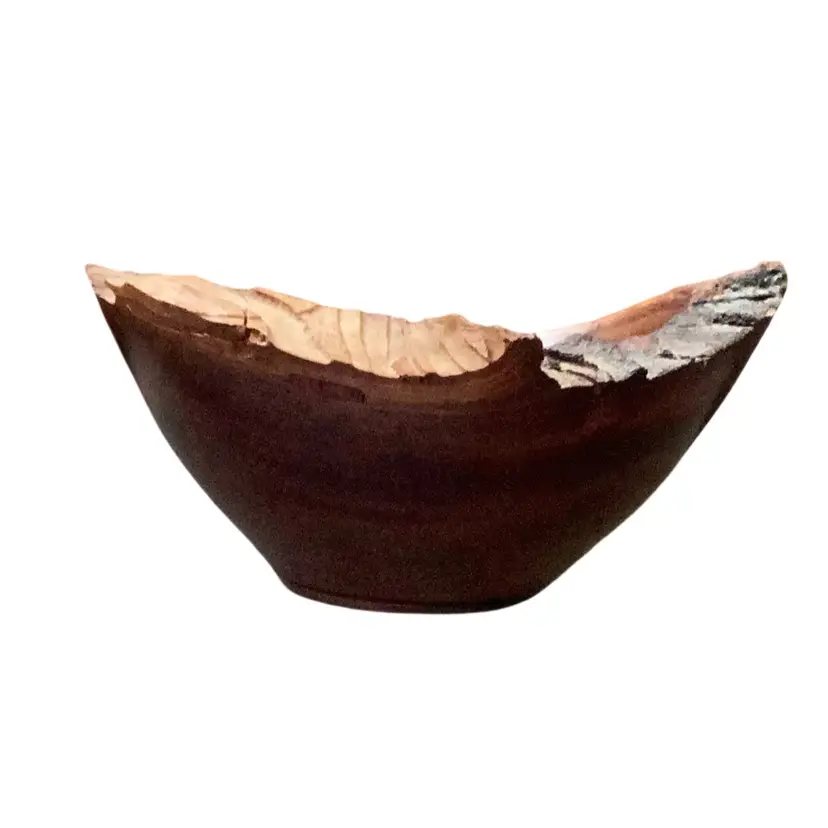 Stunning Live Edge Red Gum Wooden Bowl Handcrafted By J Harley